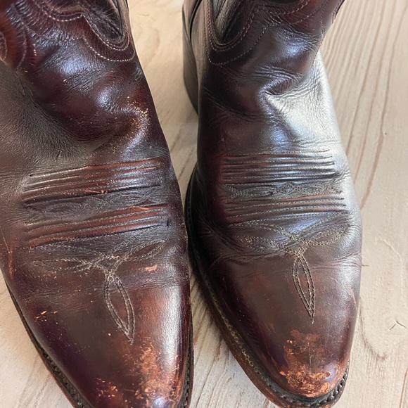 Dan post Milwaukee Classic Brown Leather Cowboy Boots size 10D - Picture 11 of 15